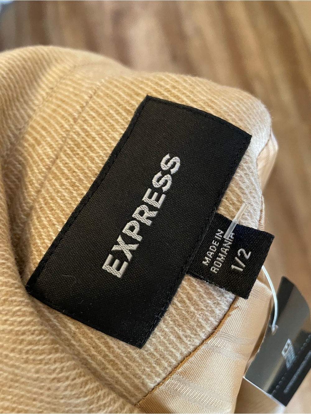 EXPRESS Diagonal Striped Wool Blazer Jacket - Picture 7 of 8
